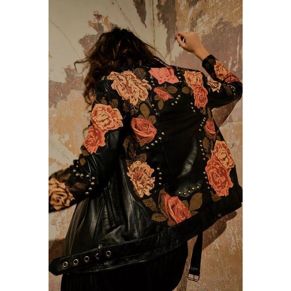 Free People Jackets & Blazers - New Free People Rebel Rose Moto Jacket Size Medium